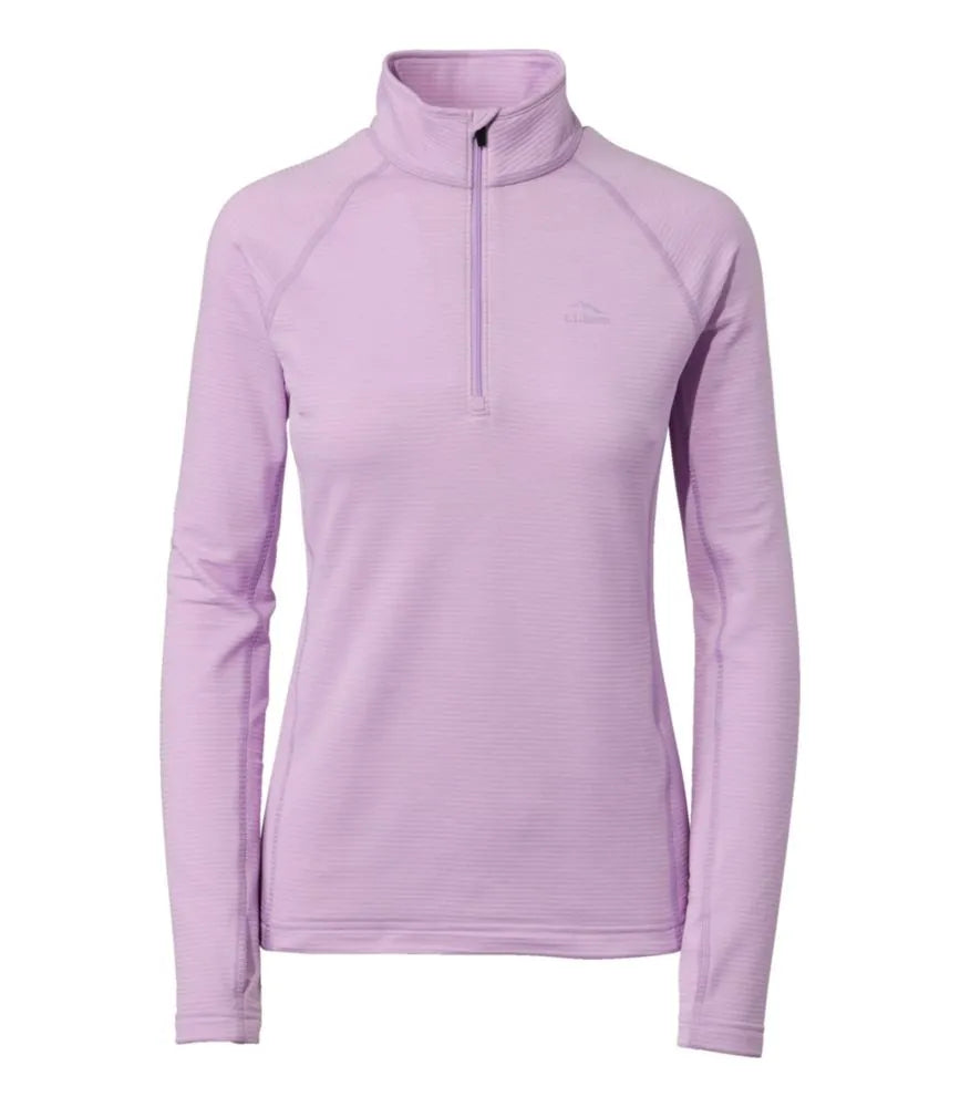 Women's L.L.Bean Midweight Base Layer Crew Top, 1/4 Zip
