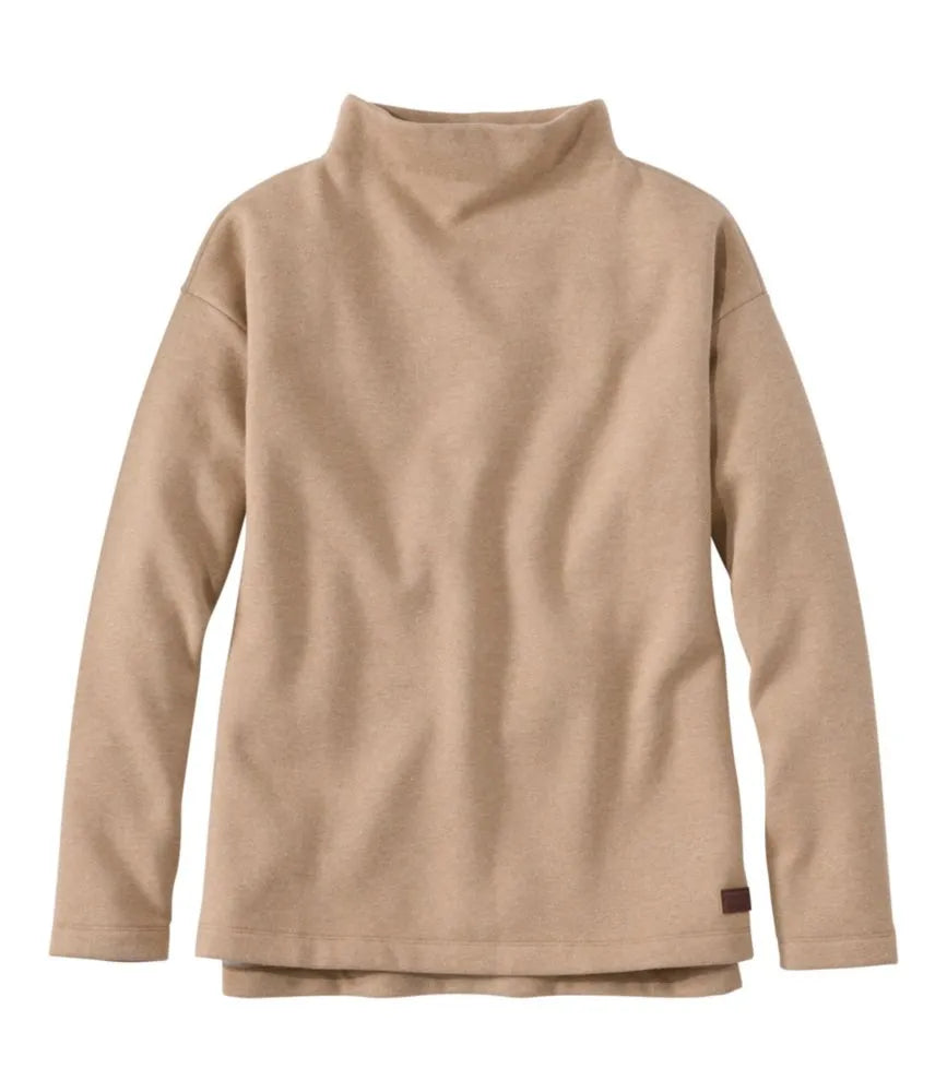 Women's Double L Soft Donegal Sweatshirt, Funnelneck