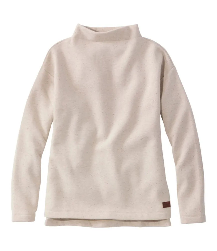 Women's Double L Soft Donegal Sweatshirt, Funnelneck