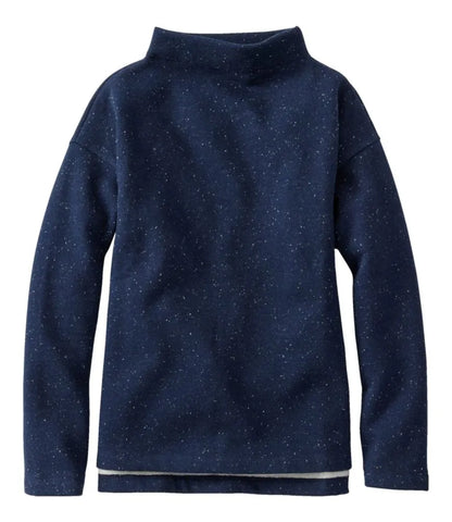 Women's Double L Soft Donegal Sweatshirt, Funnelneck