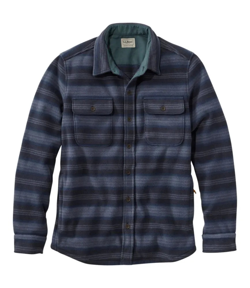 Men's Bean's Mariner Fleece Shirt, Print