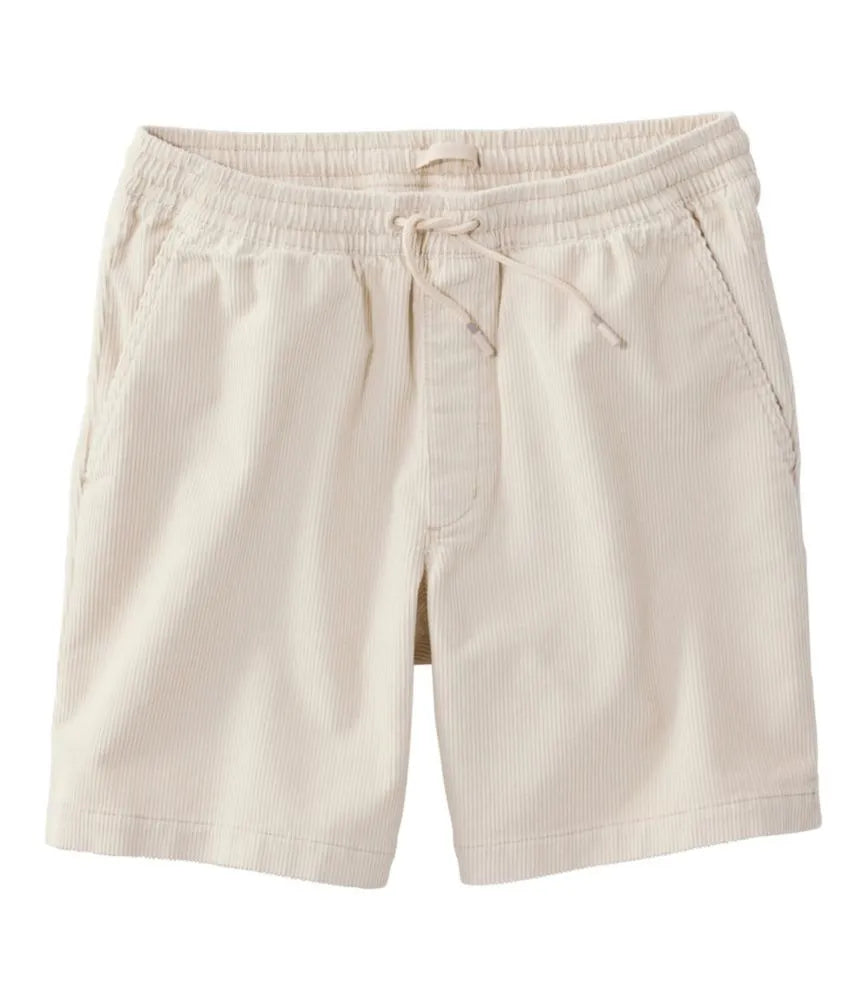 Men's Wide-Wale Cord Pull-On Shorts, 7"