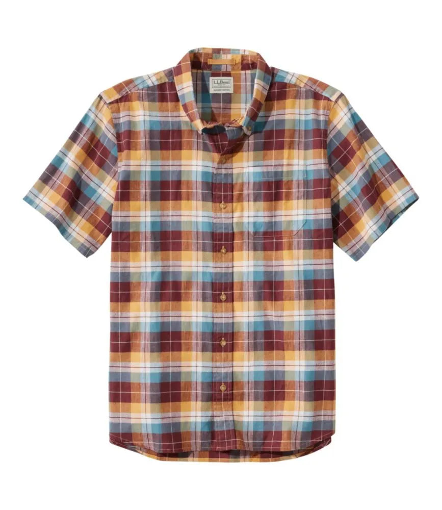 Men's Stonecoast Hemp Shirt, Short-Sleeve, Slightly Fitted Untucked Fit