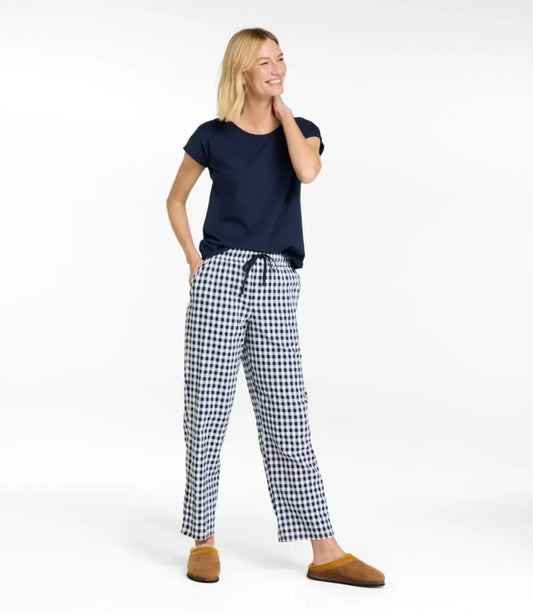 Women's Bean's Seacoast Seersucker Pajama Pant Set
