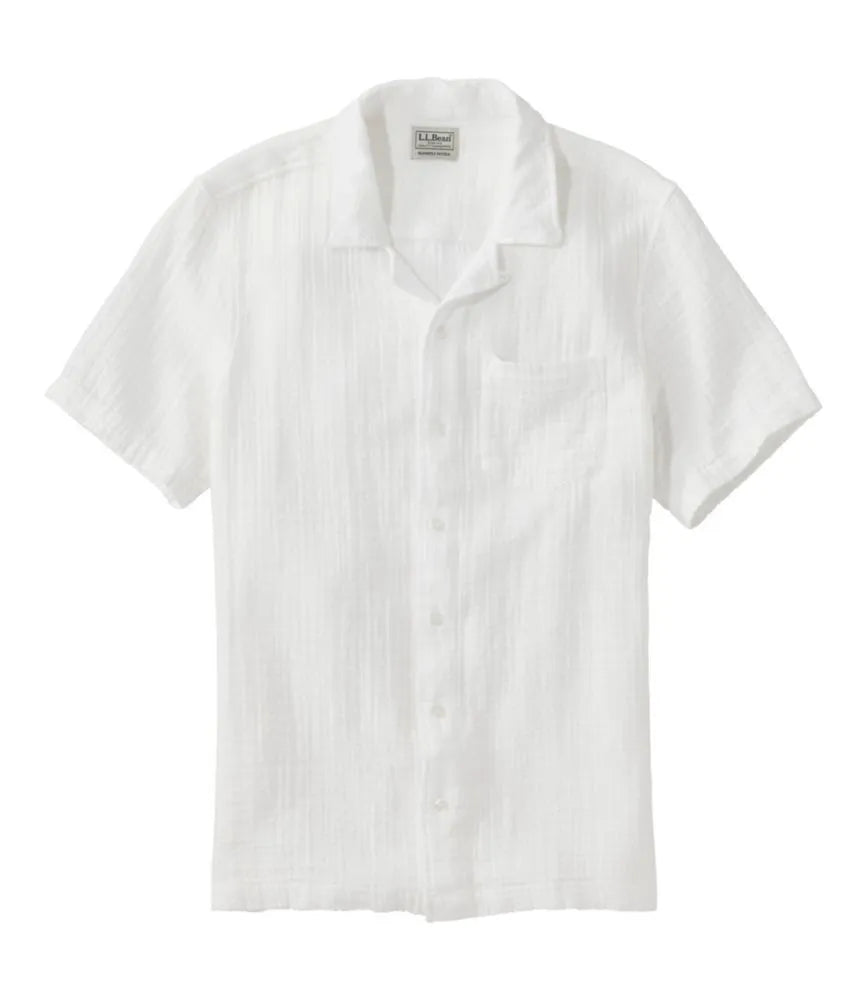 Men's Cloud Gauze Shirt, Short-Sleeve, Slightly Fitted Untucked Fit