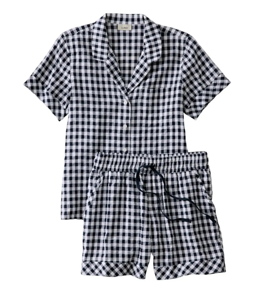 Women's Bean's Seacoast Seersucker Short Set