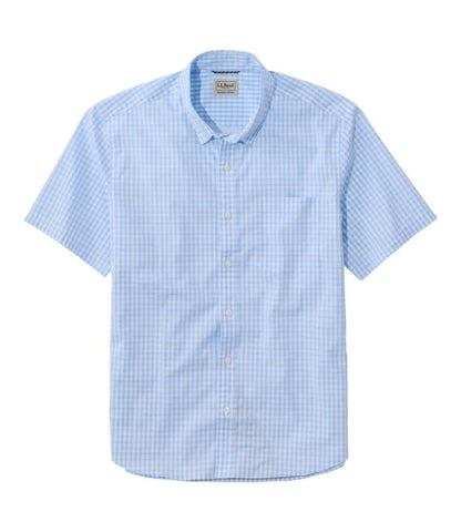 Men's Comfort Stretch Performance® Shirt, Short-Sleeve, Slightly Fitted Untucked Fit, Plaid