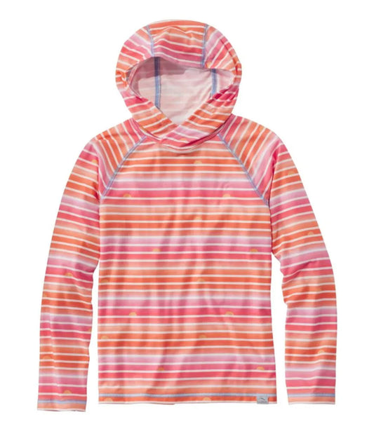 Kids' Everyday SunSmart® Hooded Tee, Long-Sleeve Stripe