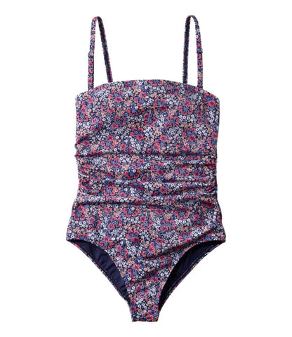 Women's Coastal Essentials Swimwear, Bandeau Tanksuit Print