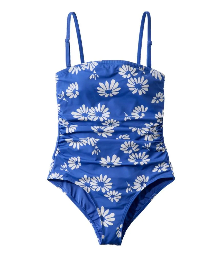 Women's Coastal Essentials Swimwear, Bandeau Tanksuit Print