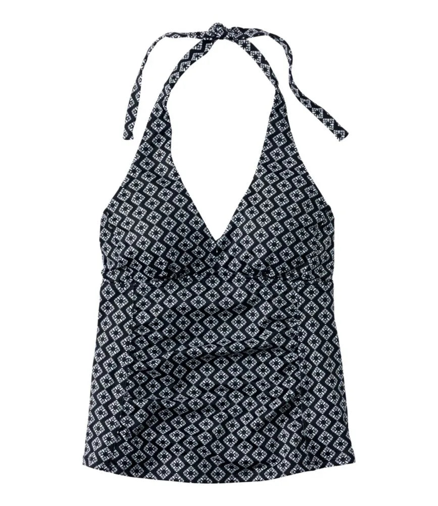 Women's BeanSport Swimwear, Halter Tankini Top Print