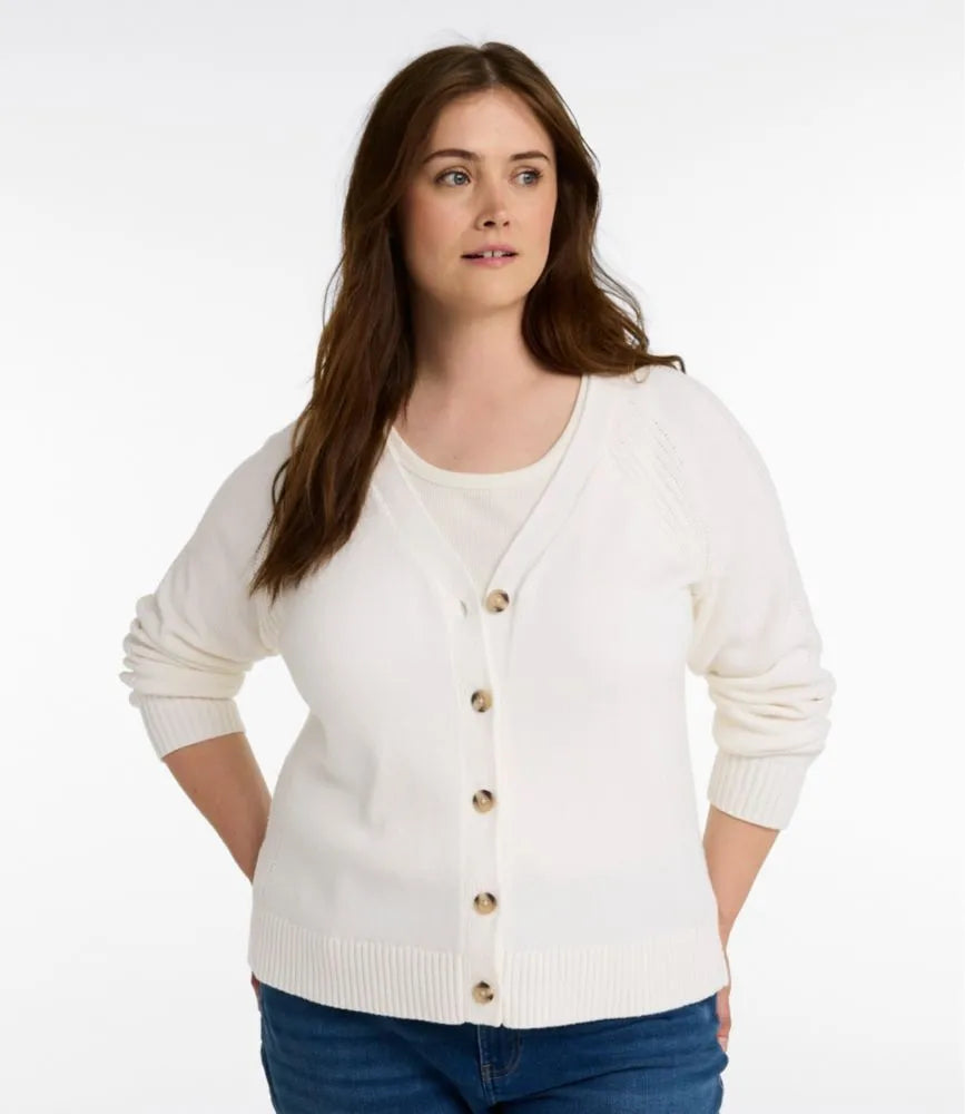 Women's Mariner Shaker Sweater, V-Neck Cardigan