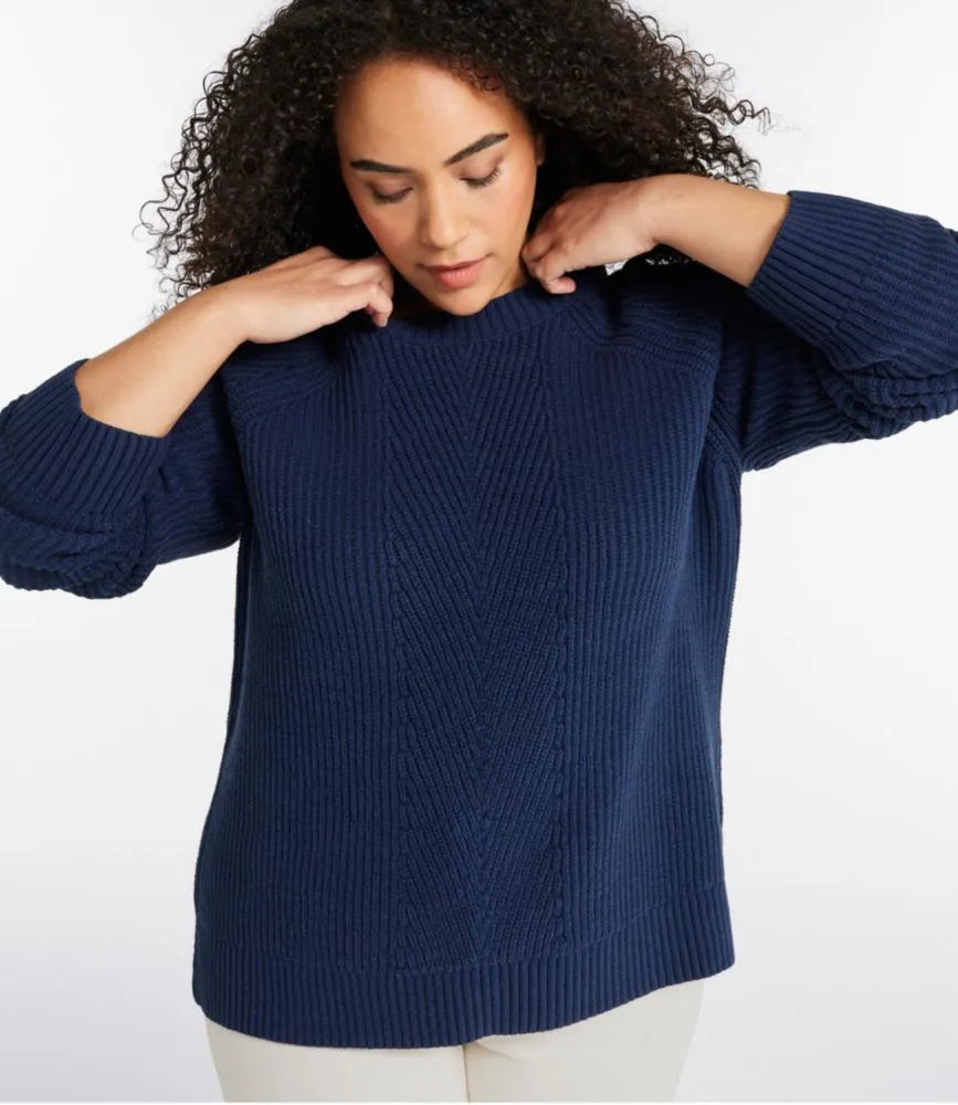 Women's Mariner Shaker Sweater, Crewneck