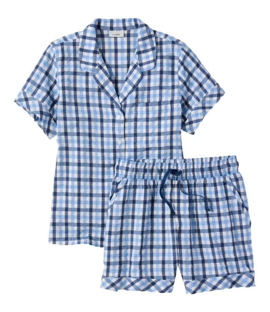 Women's Bean's Seacoast Seersucker Short Set