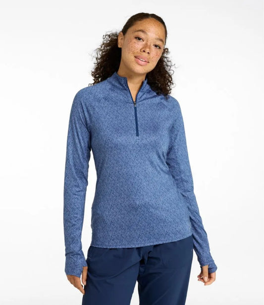 Women's Access Trail Pullover, Long-Sleeve Quarter-Zip Print