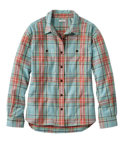 Women's Scotch Plaid Flannel Shirt, Boyfriend