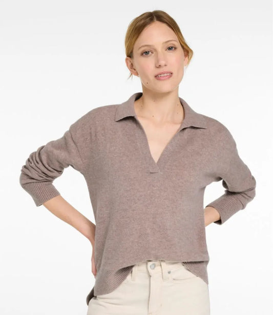 Women's Classic Cashmere Sweater, Relaxed Polo