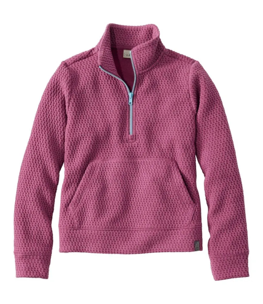 Kids' Ridgeknit Pullover, Glow-in-the-Dark Quarter-Zip