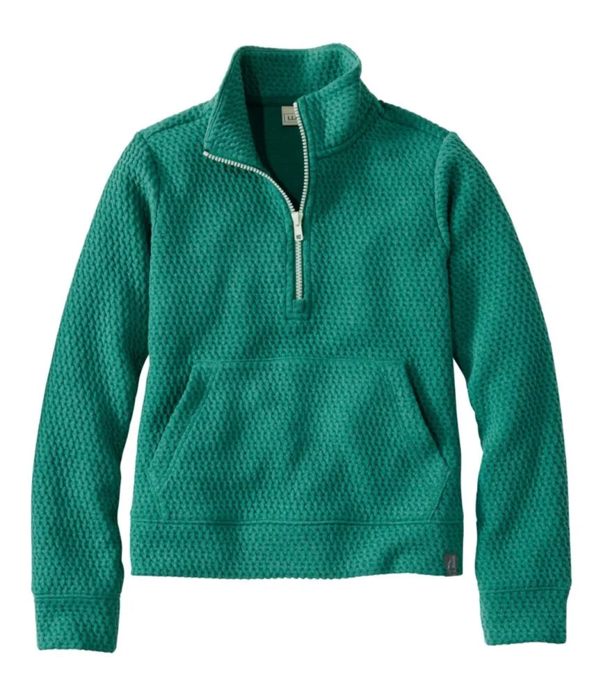 Kids' Ridgeknit Pullover, Glow-in-the-Dark Quarter-Zip