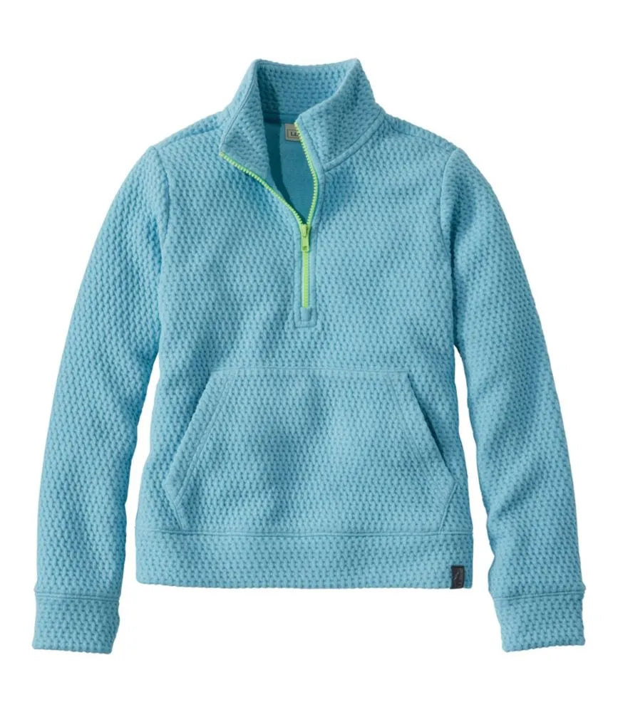 Kids' Ridgeknit Pullover, Glow-in-the-Dark Quarter-Zip