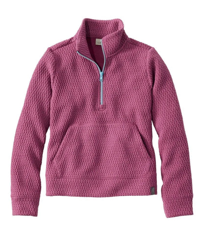 Kids' Ridgeknit Pullover, Glow-in-the-Dark Quarter-Zip