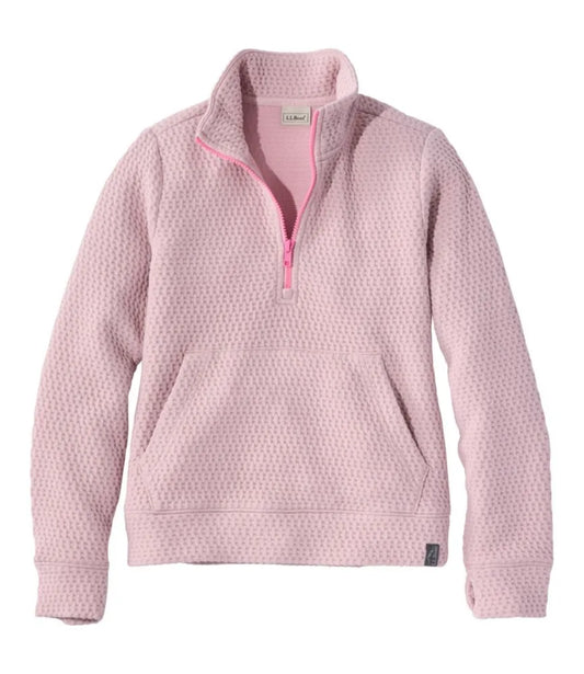 Kids' Ridgeknit Pullover, Glow-in-the-Dark Quarter-Zip