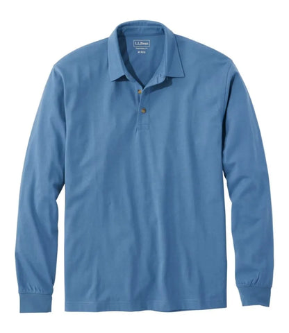 Men's Carefree Unshrinkable Polo, Long-Sleeve, Without Pocket