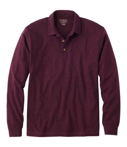 Men's Carefree Unshrinkable Polo, Long-Sleeve, Without Pocket