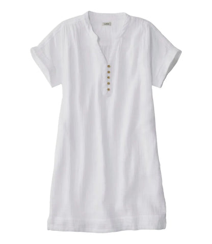 Women's Cloud Gauze Short-Sleeve Shift Dress