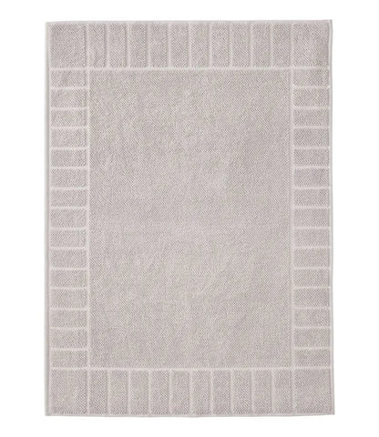 Organic Cotton Textured Bordered Bath Mat