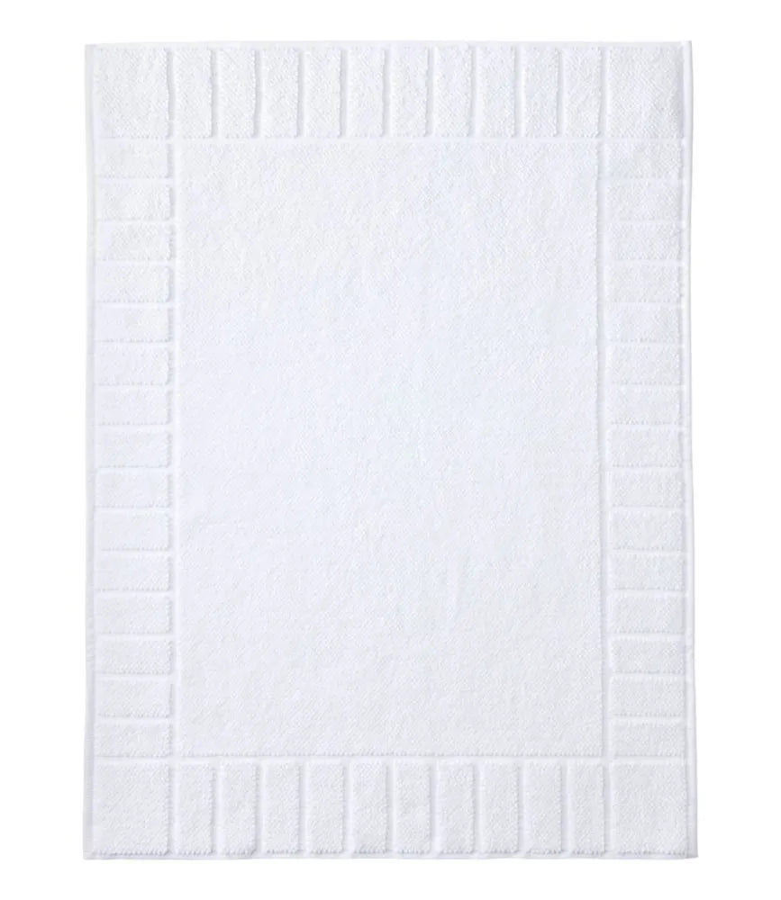 Organic Cotton Textured Bordered Bath Mat