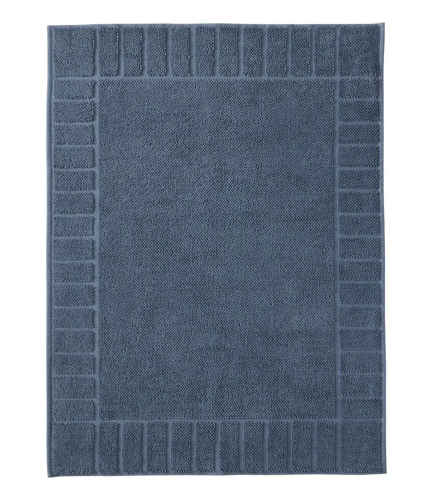 Organic Cotton Textured Bordered Bath Mat