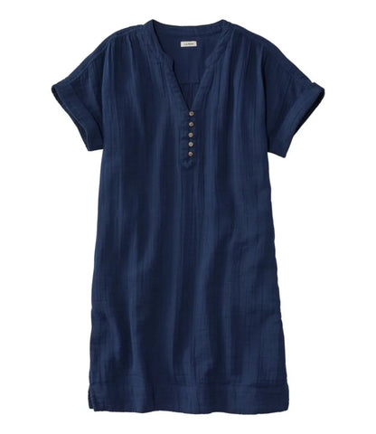 Women's Cloud Gauze Short-Sleeve Shift Dress