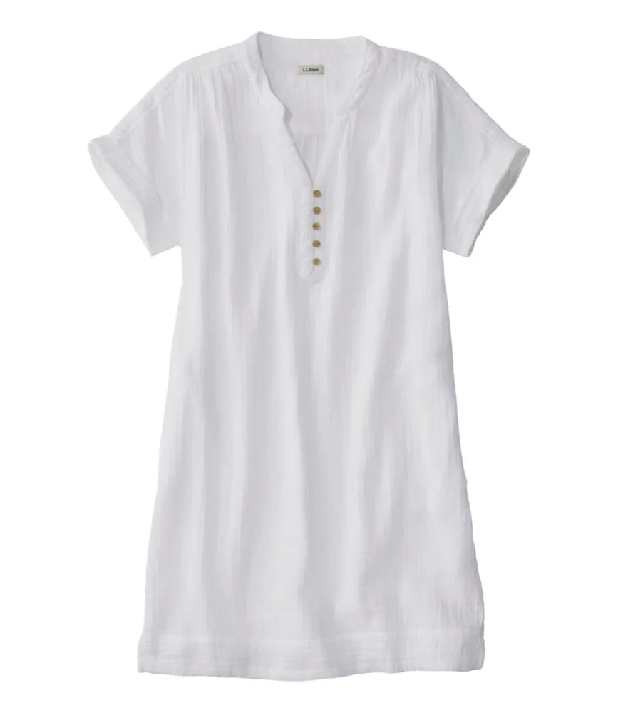 Women's Cloud Gauze Short-Sleeve Shift Dress