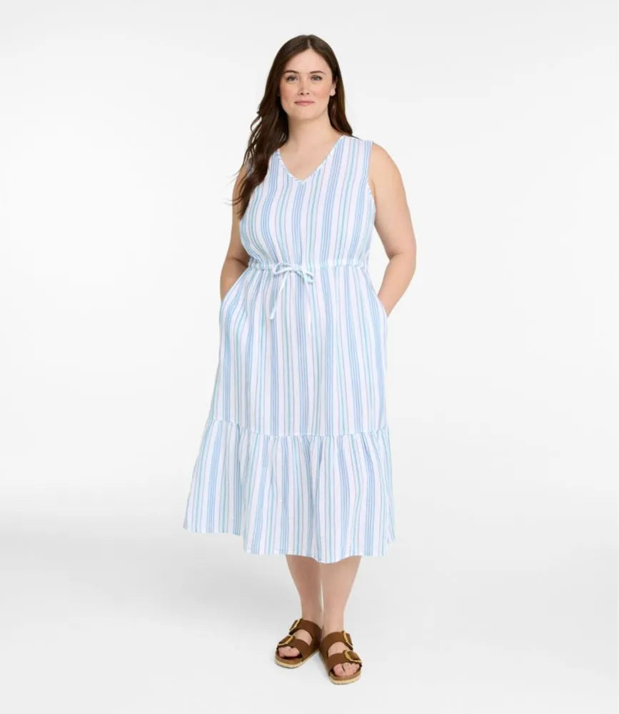 Women's Cloud Gauze Midi Dress, Stripe