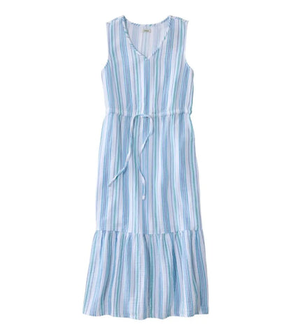 Women's Cloud Gauze Midi Dress, Stripe