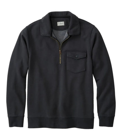 Men's Sunwashed Sweatshirt, Quarter-Zip Polo, Long-Sleeve