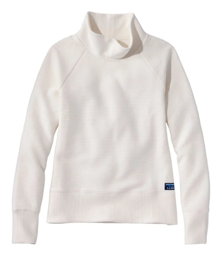 Women's Lakewashed Double-Knit Funnelneck