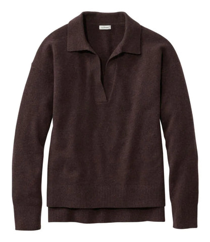 Women's Classic Cashmere Sweater, Relaxed Polo