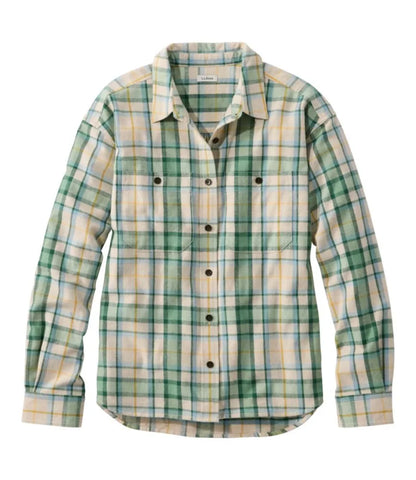 Women's Scotch Plaid Flannel Shirt, Boyfriend