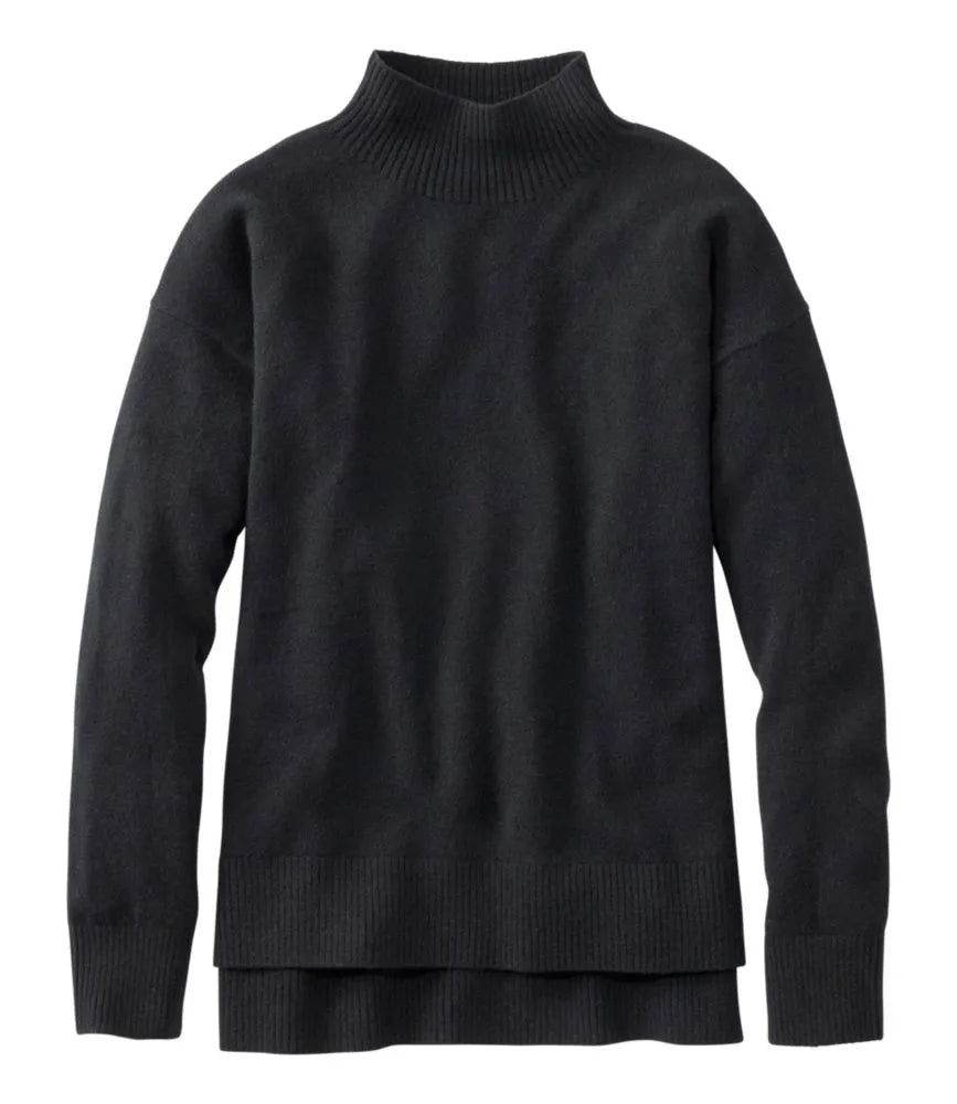 Women's Classic Cashmere Sweater, Relaxed Mockneck