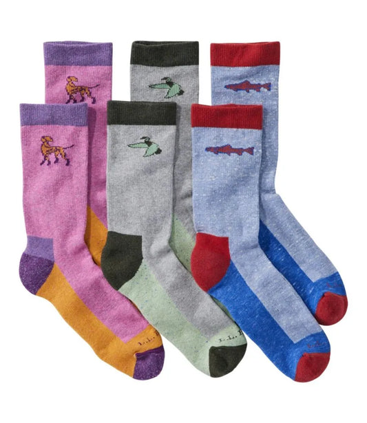 Adults' Wicked Soft Cotton Socks Animal Gift Set, 3-Pack