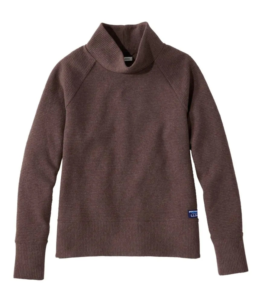 Women's Lakewashed Double-Knit Funnelneck