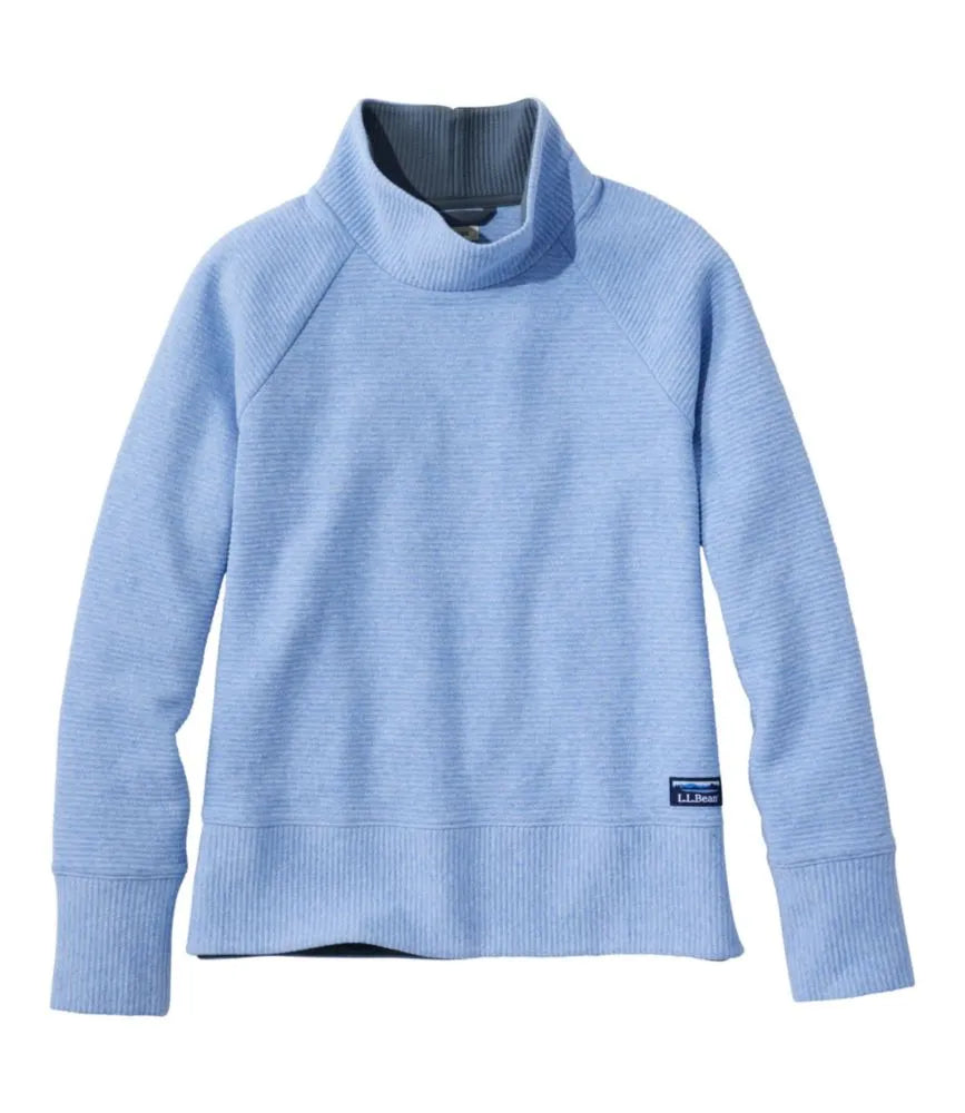 Women's Lakewashed Double-Knit Funnelneck