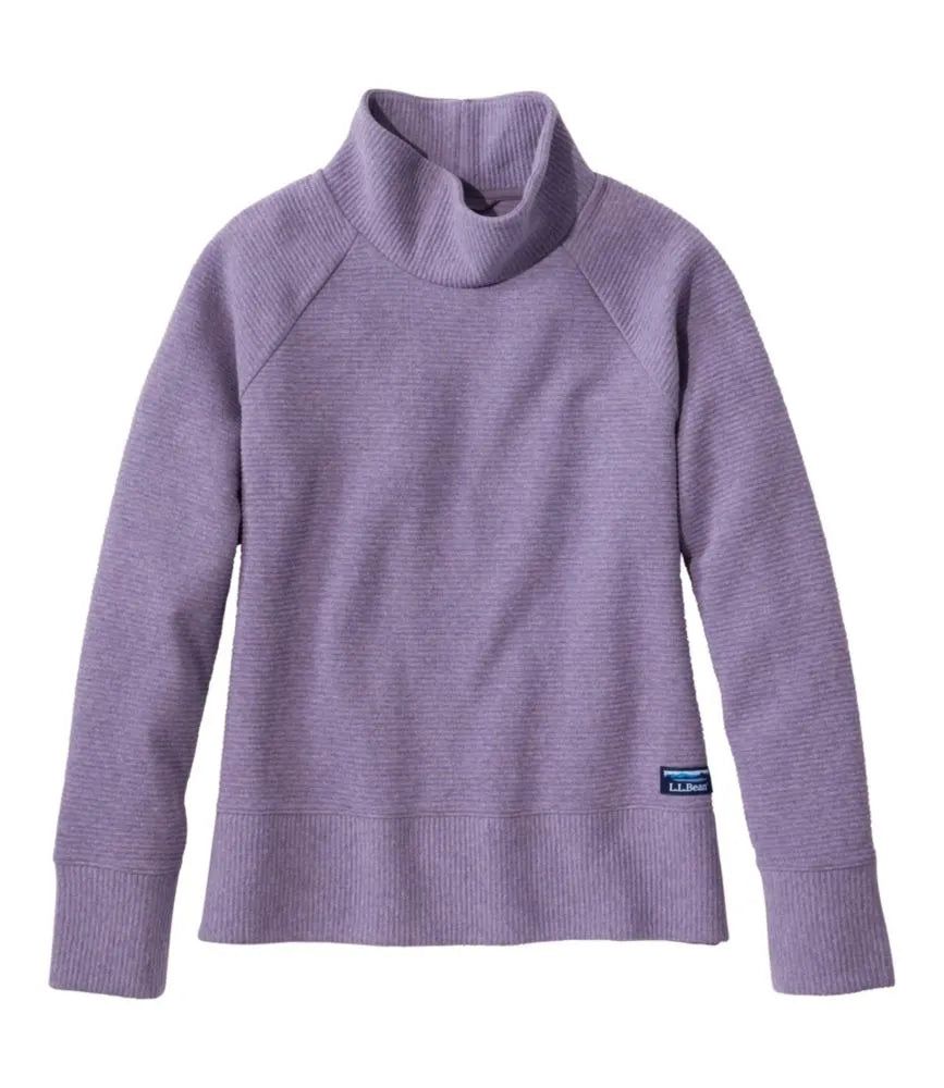 Women's Lakewashed Double-Knit Funnelneck