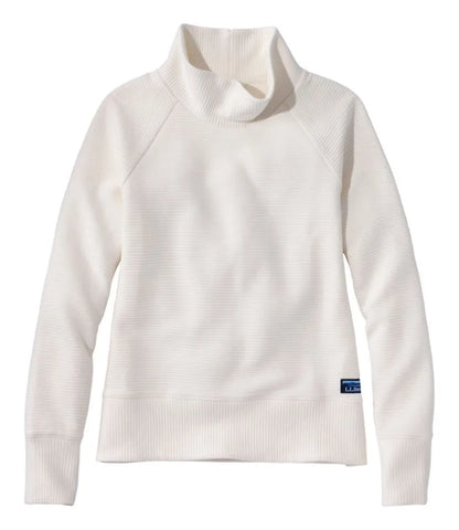 Women's Lakewashed Double-Knit Funnelneck