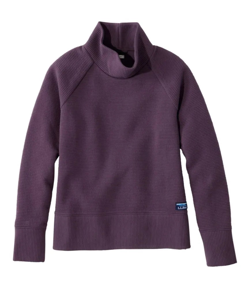 Women's Lakewashed Double-Knit Funnelneck