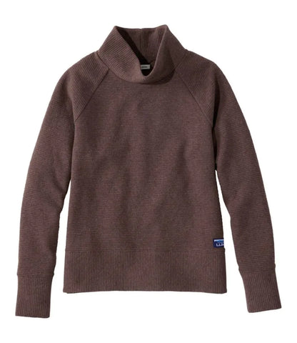 Women's Lakewashed Double-Knit Funnelneck