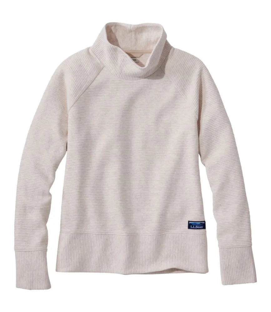 Women's Lakewashed Double-Knit Funnelneck