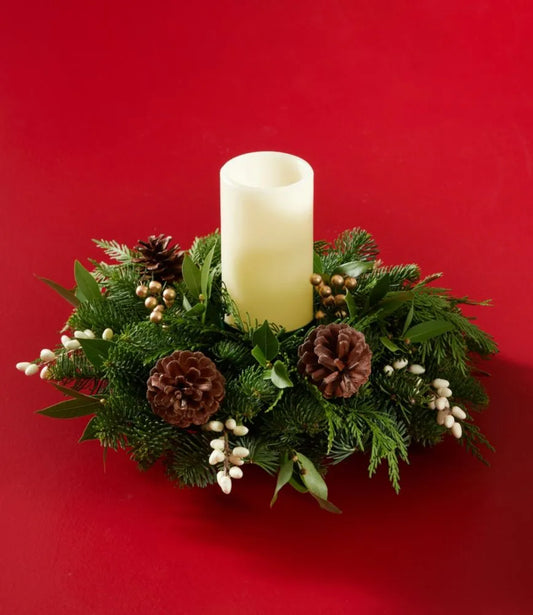 Fresh Winter White Centerpiece Pillar